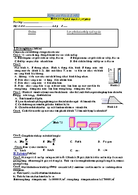 Kiểm tra Vật lí 8 học kì 1 (45 phút)